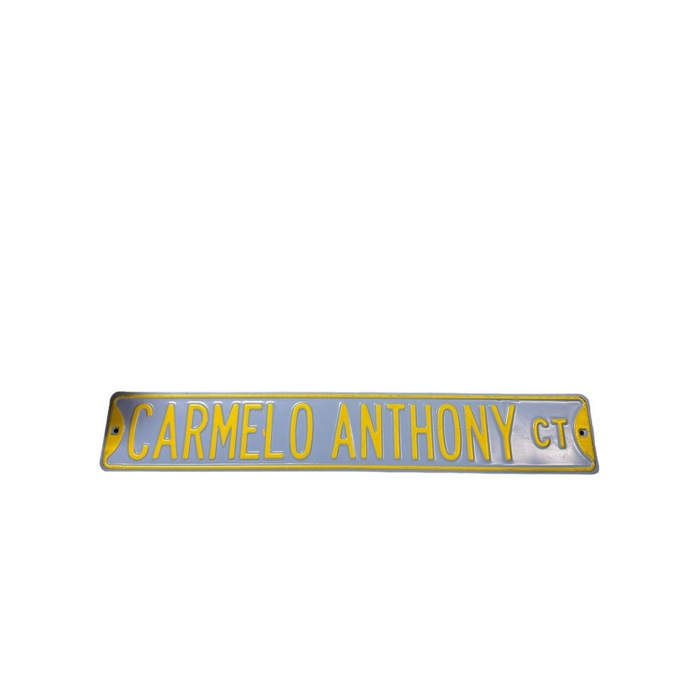 Vtg CARMELO ANTHONY CT License Plate Metal Sign 36" x 6" Man Cave Denver Nugget